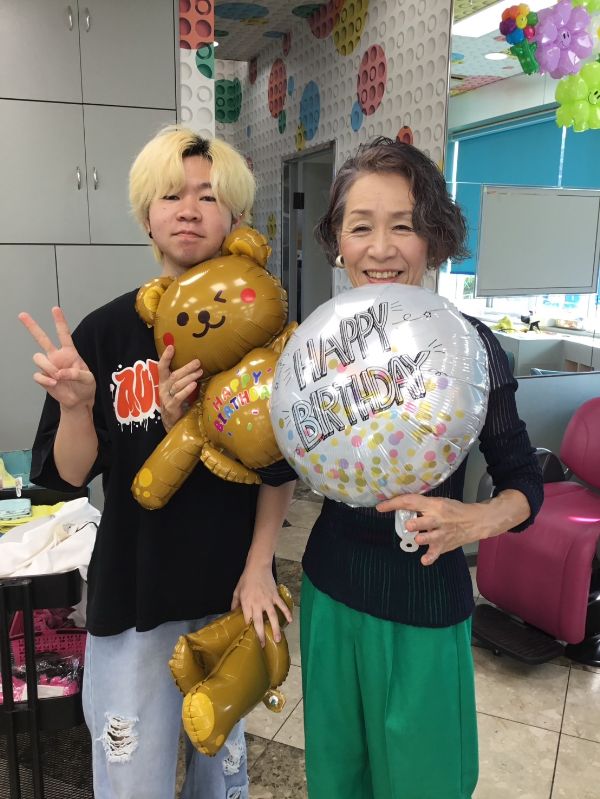 息子さんと一緒に