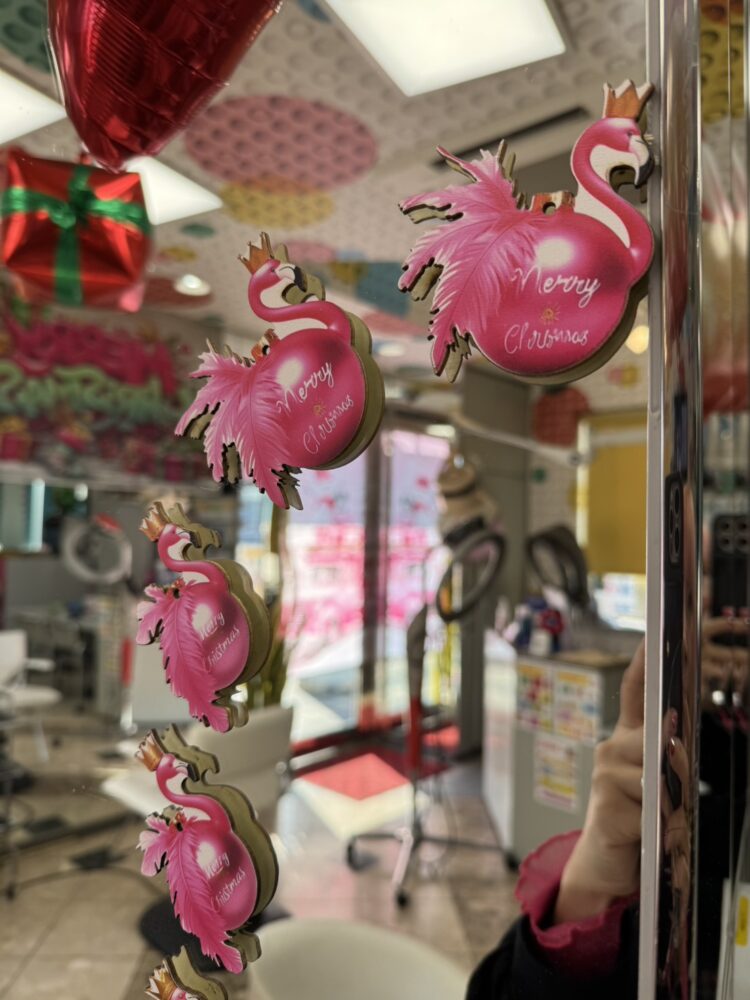 クリスマス仕様のフローレス店