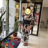 青春時代の着付け。